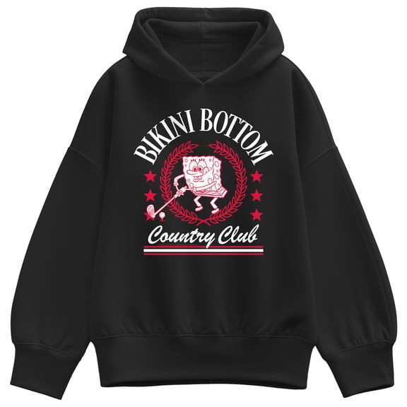 SpongeBob SquarePants - Bikini Bottom Country Club - Women's Oversized Fleece Hoodie Sweatshirt