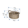 thumbnail image 2 of Kouboo Rattan Utensil Caddy with Built-in Handles, Handwoven Rattan, 4 Compartments, Tropical Centerpiece Basket, Black Wash, 2 of 6