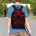 thumbnail image 4 of Lukts Red Gothic Skeleton Throne Pattern 15 Inch Student Backpack, Waterproof Laptop Backpack with Adjustable Shoulder Straps, Lightweight Travel, Campus Backpack, Unisex, 4 of 6