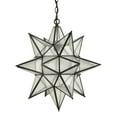 thumbnail image 3 of Moravian Star Pendant Chandelier Seeded Glass Black Light 19 Inches, 3 of 10