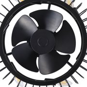 20 inch Industrial Black Caged Ceiling Fan with Lights,Modern 6-Light Light Fixture with Remote Control,5 ABS Blades Reversible 6-Speed for Bedroom,Kitchen.