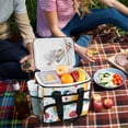 thumbnail image 5 of FORMRS Insulated Cooler Bag 24 Cans Capacity Soft Leakproof Lunch Box with Side Pockets, Bubbles Hamburger, 5 of 7