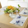 thumbnail image 4 of Ambesonne Floral Place Mats Set of 4, Retro Flowers Watercolor, Standard Size, White Purple Blue, 4 of 6