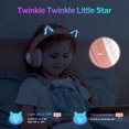 thumbnail image 4 of Auriculares LOBKIN Bluetooth 5.3 para niños con funda LED RGB rosa, 4 of 8