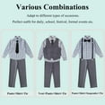 thumbnail image 5 of ETHAN Toddler Boys Church Outfit Wedding Clothes Slim Fit 5 Piece Boys Formal Outfit Gray Size 3T, 5 of 7