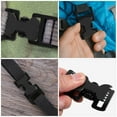 thumbnail image 3 of unbranded 6Ud Hebillas De Abrazadera Para Cintas De Mochila Clip Seguro Y Resistente Color Negro, 3 of 8