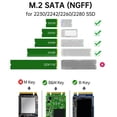 thumbnail image 6 of M.2 NGFF SATA SSD Enclosure Adapter USB 3.1 Gen1 5Gbps to NGFF SATA Solid State Drive External Enclosure for SSD 2242/2260/2280, 6 of 8