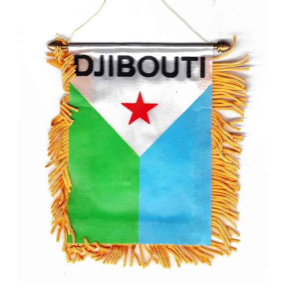 Djibouti Window Hanging Flag