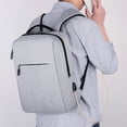 thumbnail image 5 of Laptop Backpack with USB Charging Port, Water Resistant Oxford Cloth Business Travel Bag, Large Capacity Anti-Theft Computer Rucksack for 15.6 Inch Notebook, Durable Gray Daypack, 5 of 5