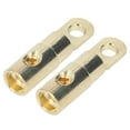 thumbnail image 2 of Screw Ring Terminal, 2PCS Tight Wire Fit High Accuracy Gold Plated Battery Cable Ends  For Audio Modification 4GA For 4-6GA, 2 of 8