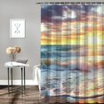 thumbnail image 2 of Fenyluxe Sunset Waves Pretty Shower Curtain Bathroom Decor Polyester Fabric for Home Bathtubs Decoration with Hooks 60x72, 2 of 7