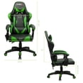 thumbnail image 2 of Gymax Gaming Chair Reclining Swivel Racing Office Chair w/Massage Lumbar Support Green, 2 of 10