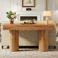 thumbnail image 4 of 63-Inch Console Table, Farmhouse Entryway Table Behind The Couch, Natural Brown, 4 of 8