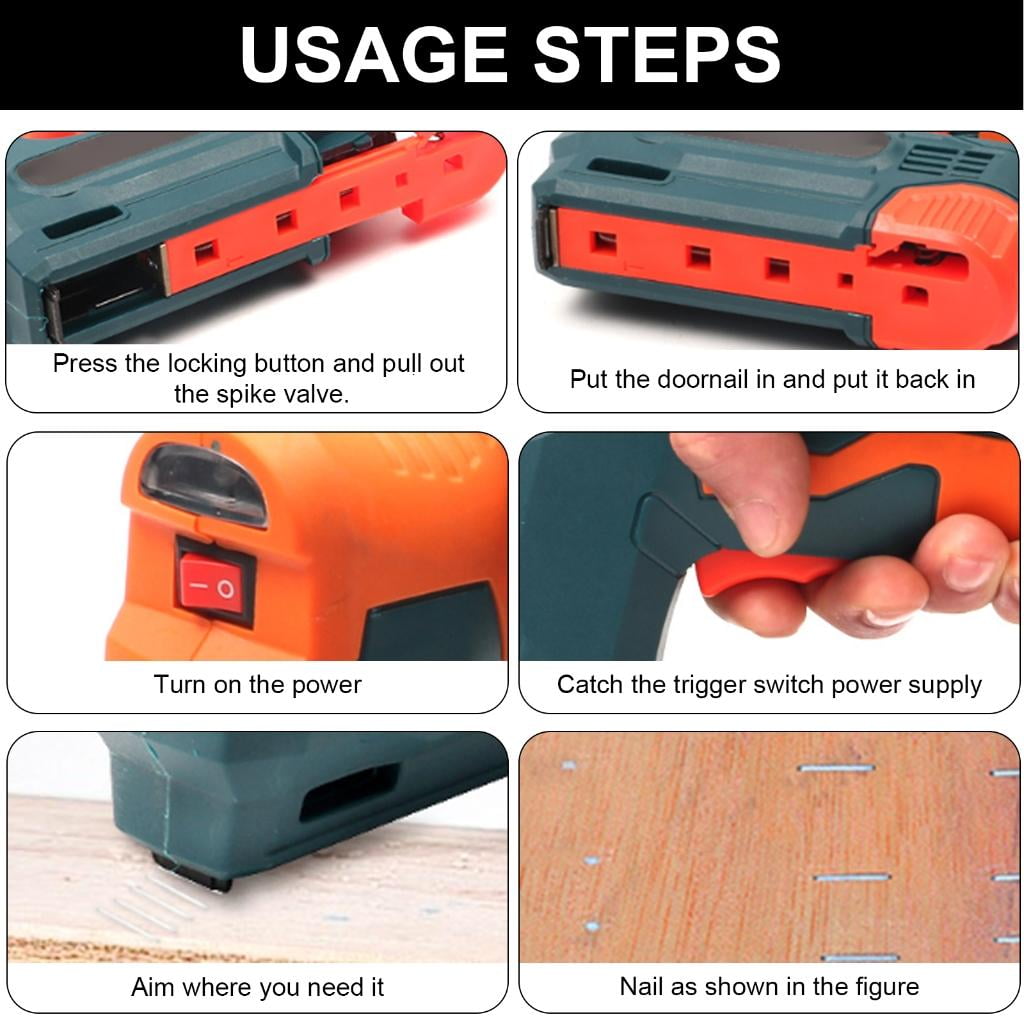 SIEYIO Electric Staple Guns Cordless Upholstery Stapler Nail Guns for Wood Rechargeable Nailer Kit Staple Nails Staple Remover
