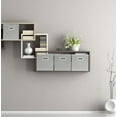 thumbnail image 2 of Simple Houseware Foldable Cube Storage Bin with Handle, 6 Pack, Gray, 2 of 8