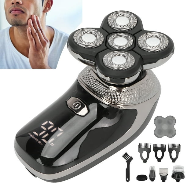 Cabeza 5 En 1 Afeitadora Eléctrica Multifuncional Afeitadora De Cabeza Calva Impermeable Kit De Aseo Recortador De Pelo De Nariz