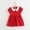 Red, variant on Zhuashum Flower Girl Dress 18-24 Months Trend Dresses V Neck Solid Color Sundress Sleeveless Summer Simple Style Girl Clothes Blue