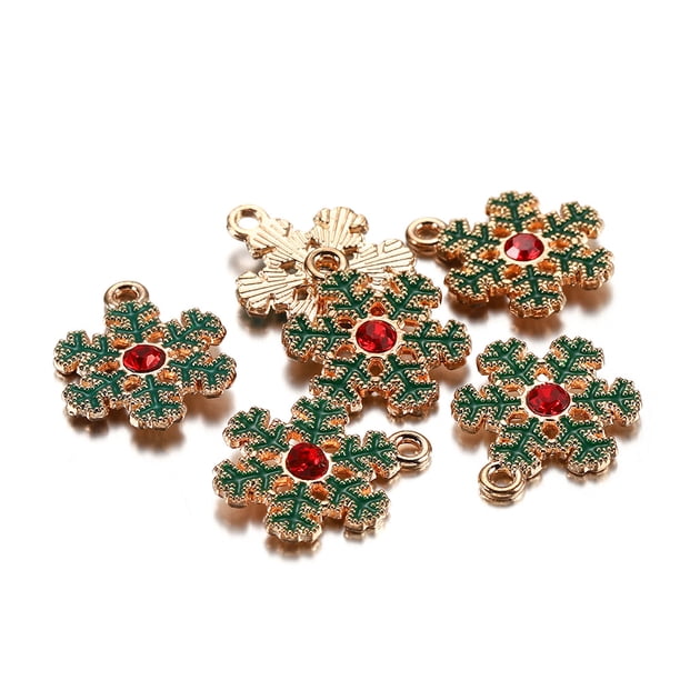 90 piezas de abalorios navideños, colgantes navideños surtidos, accesorio colgante de joyería para fiesta de Navidad, collar, pulsera, pendientes, suministros de bricolaje MFZFUKR HMFJ248-11