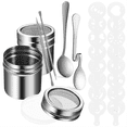 thumbnail image 2 of 22PCS Reusable Coffee Decorating Stencils Coffee Carving Pen Portable Latte Art Pen Coffee Mold Tool Spoon Coffee Needle, 2 of 7