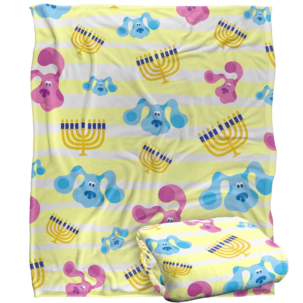 Blue's Clues Blanket, 50'x60' Blues Hanukka Pattern Silky Touch Super