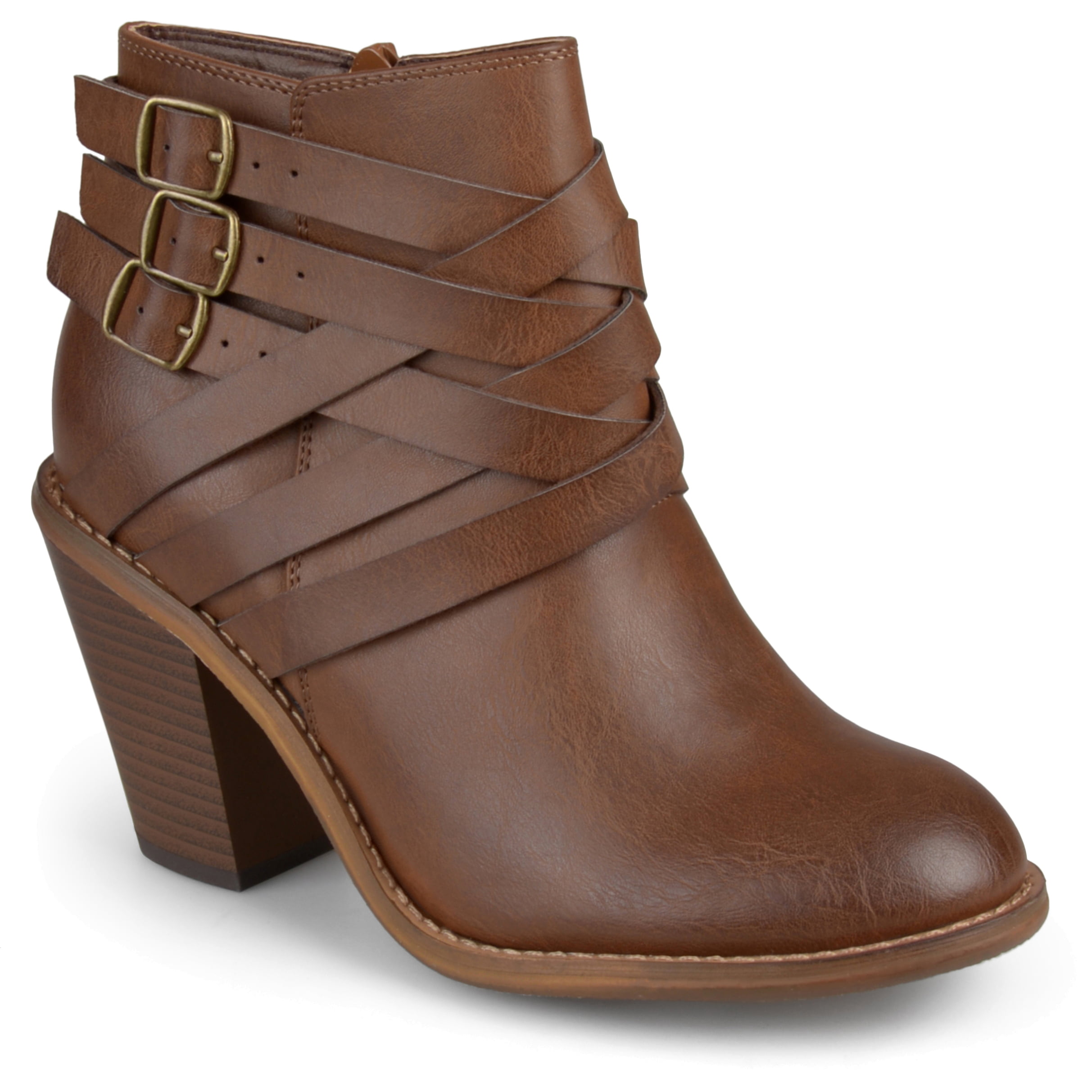 Brinley Co. - Women's Ankle Wide Width Multi Strap Boots - Walmart.com ...