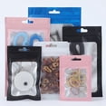 thumbnail image 4 of Bolsa de almacenamiento Ziplock plana translúcida de 100 Uds. Bolsa de plástico con cierre de cremallera de papel de aluminio frontal transparente bolsas de almacenamiento bolsas de embalaje, 4 of 5