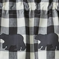 thumbnail image 3 of Park Designs Black Buffalo Check Bear Applique Valance 14"L, 3 of 6