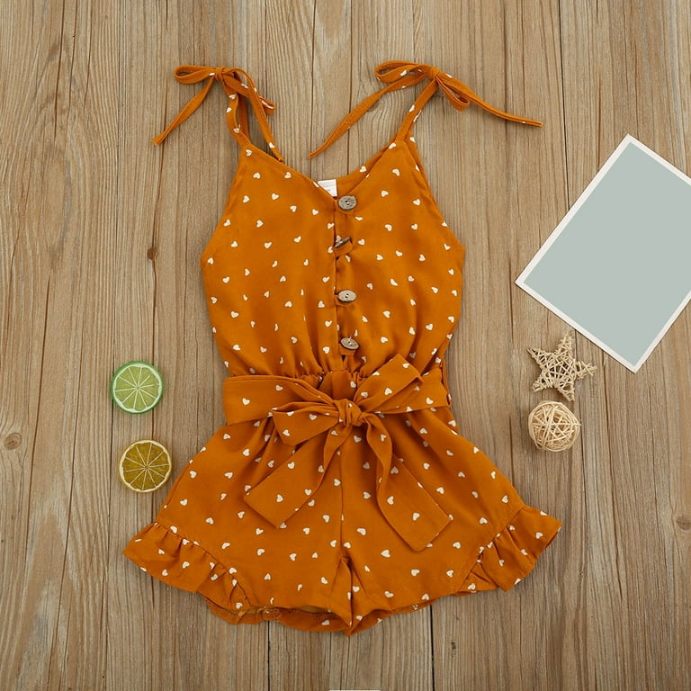 Lauty 4T Dresses for Toddler Girls Toddler Girl Clothes Baby Strap Sleeveless One Piece Halter Romper Casual Summer Jumpsuit, Infant Girl's, Size: 12-