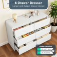 thumbnail image 2 of GVN Bedroom Dresser with Rounded Corner and Smooth Bottom Slide Rail, Chest of Drawers with Top Board 200LB and Drawer 44LB Capacity for Bedroom, Living Room, White, 2 of 8