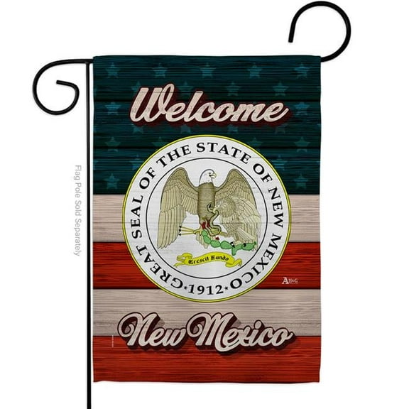 13 x 18.5 in. Welcome New Mexico Double-Sided Vertical House Decoration Banner Garden Flag - Yard Gift