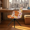 thumbnail image 3 of Xixirimido 70s 80s Hippie Floral Pattern Stretch Office Chair Cover Desk Chair Cover for Armrest Chair Universal Swivel Chair Slipcovers Mid Back Accent Dining Chair Protector, 3 of 7