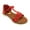 Red, variant on . Women's Flat Thong Sandal