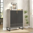 thumbnail image 1 of Tribesigns 5-Tier Shoe Cabinet, 25 Pairs Shoe Storage Cabinet with Doors for Bedroom Living Room, Gray, 1 of 2