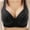 Black, variant on Azrian Plus Size Bras,Womens Bra,Woman's Fashion Bowknot Printing Comfortable Hollow Out Bra Underwear No Rims on