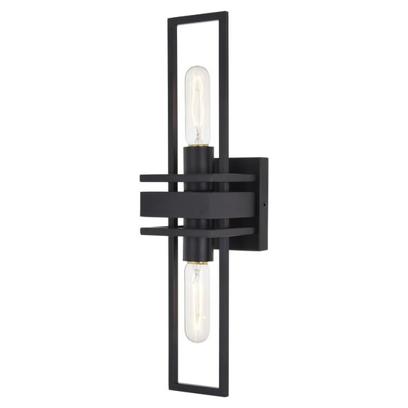 Marquis 2 Light Matte Black Contemporary Wall Sconce Up Down Lighting