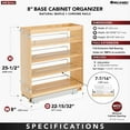 thumbnail image 3 of Rev-A-Shelf 448-BC-8C 8 Inch Pullout Kitchen Cabinet Organizer Spice Rack, 3 of 12