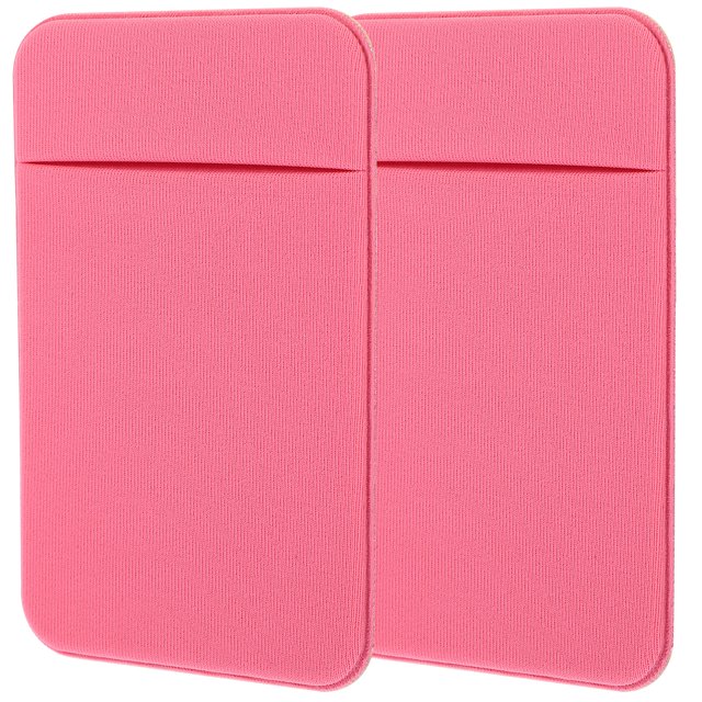 Miangastore Minimalist Rectangular Card Holders Pink 2Pcs 3.7X2.4X0.1In