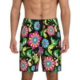thumbnail image 2 of Daiia Vector Mexican Otomi Style Bright Mens Woven Stretch Pajama Short,Short Pajama Pants-3X-Large, 2 of 9