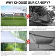 thumbnail image 6 of SANOPY 10' x 20' EZ Pop up Canopy Party Tent, Outdoor Event Instant Gazebo with 6 Removable Sidewalls for Camping Wedding Picnic, White, 6 of 10