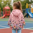 thumbnail image 4 of Sewkxo Toddler Rain Jacket Waterproof Hooded Rain Coats for Girls Windbreaker Outwear,Purple Pink 140, 4 of 6