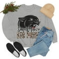 thumbnail image 3 of Small Town Big Pride Women's Panther Vintage Mascot School Spirit Unisex Sweatshirt, 3 of 6