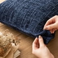 thumbnail image 4 of PryvnHome Chenille Throw Pillow Covers, Soft Slub Textured Decorative Cushion Case for Couch Bed Sofa Living Room, 45x45cm, 4 of 7
