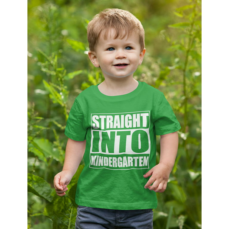 Straight Into Kindergarten Toddler\'s T-Shirt Themed - Outfit - Exciting Apparel Starter & Back School Durable - Gift - School Theme Comfortable to Kindergarten School Perfect Fun Kids