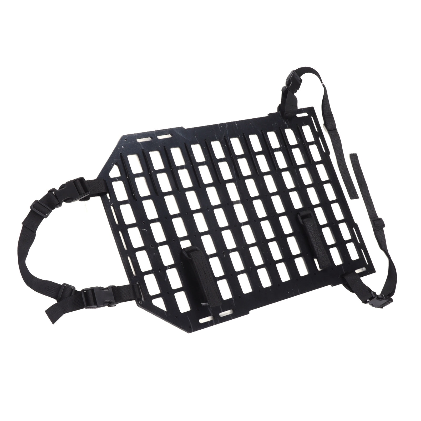 Rupoun Rigid Black Molle Backseat Car Organizer Insert Panel with Fastening Straps for Cars SUVs Heavy Duty Tactical Auto Clutter Catcher 21.65 inches / 53.98 cm Length