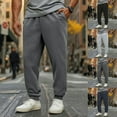 thumbnail image 5 of qucoqpe Mens Sweatpants Baggy Trendy Casual Solid Jogger Pants Classic Versatile Workout Running Trousers, 5 of 5
