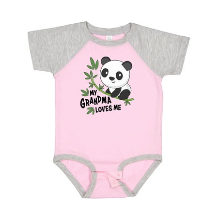 

Inktastic My Grandma Loves Me- Cute Panda Gift Baby Boy or Baby Girl Bodysuit