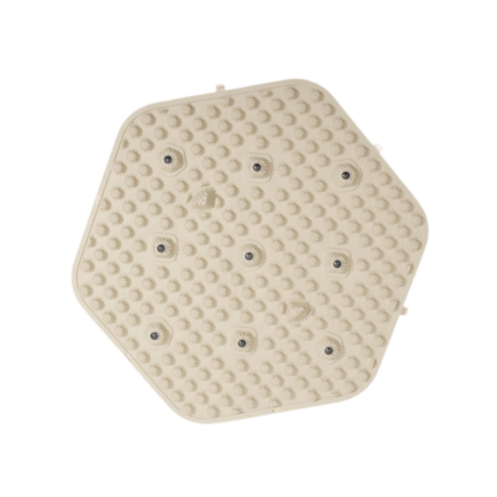 Serenable Foot Massager Mat Massage Pad Portable Relaxing Folding Foot Press Pad for Bedroom Gym Office Dorm Household white