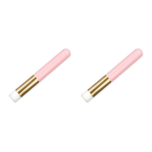 serony Lash Shampoo for Lash Extensions Nose Brushes Flat Flower Head for Skin Care pink flat head 2Set