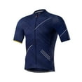thumbnail image 2 of Santic Mens Bike Jersey Short Sleeve Bike Tops for Men Bicycle Jersey Bike Jersey Breathable Navy,S, 2 of 8