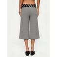 thumbnail image 4 of Foldover Waist Culottes for Women Low Rise Cropped Wide Leg Summer Casual Lounge Yoga Capri Pants Light Gray S, 4 of 7